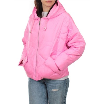 23-061 PINK Куртка оверсайз демисезонная женская (синтепон 100 гр.)