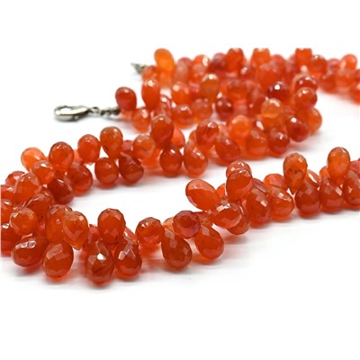 Бусы из Сердолика огранка, 49см,101г