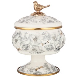 САХАРНИЦА AGNESS ЭМАЛИРОВАННАЯ НА НОЖКЕ, СЕРИЯ ЯБЛОНЕВЫЙ САД, 0,85Л