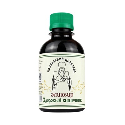 Эликсир Здоровый кишечник, пластик, 200 мл, "Кавказский Целитель"