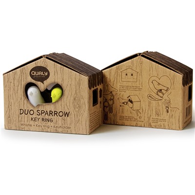 Держатель для ключей Duo Sparrow, коричневый/белый/голубой