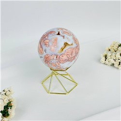Радуга Самоцветов Шар из розового цветочного Агата на подставке