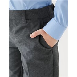 2pk Boys' Slim Leg Slim Fit School Trousers (2-18 Yrs)