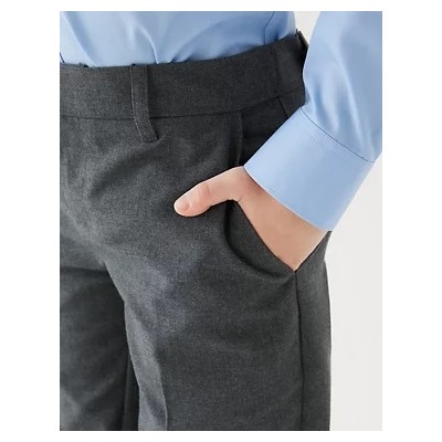 2pk Boys' Slim Leg Slim Fit School Trousers (2-18 Yrs)