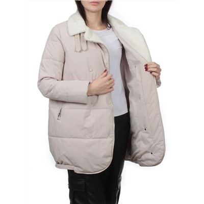 S24-236 BEIGE Куртка демисезонная женская (100 гр. холлофайбер)