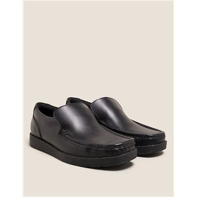 Kids' Leather Slip-on Loafer School Shoes (13 Small - 9 Large)