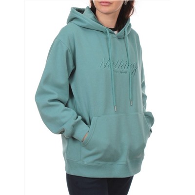 A17 TURQUOISE Толстовка  женская с капюшоном (85% хлопок, 15% полиэстер)