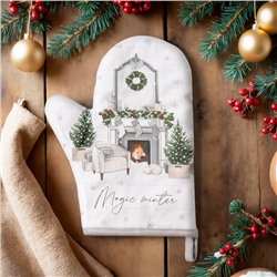 Варежка-прихватка Magic winter 20×28 см, саржа, 100% х/л, ватин 250 г/м²