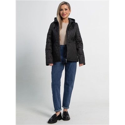 Куртка демисезонная стеганая (черная матовая) Б15194-25М