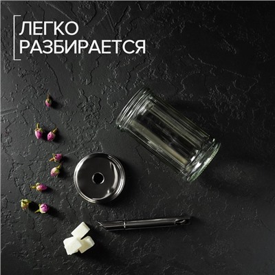 Сахарница с дозатором «Глюкоза», 350 мл, 7.5×17 см, стекло