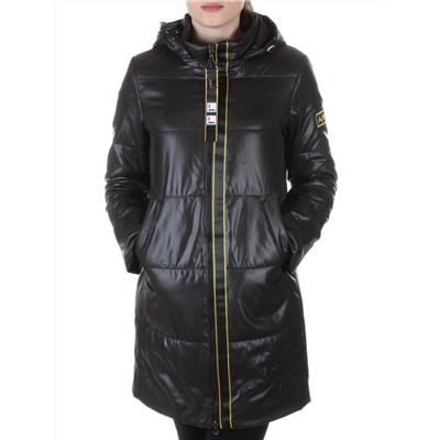 B19108 BLACK Пальто демисезонное женское Aikesdfrs