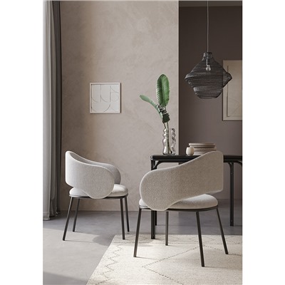 Стул Coastal, букле, дымчато-серый