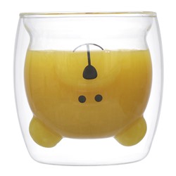 Чашка стеклянная с рисунком Bear, 250 мл