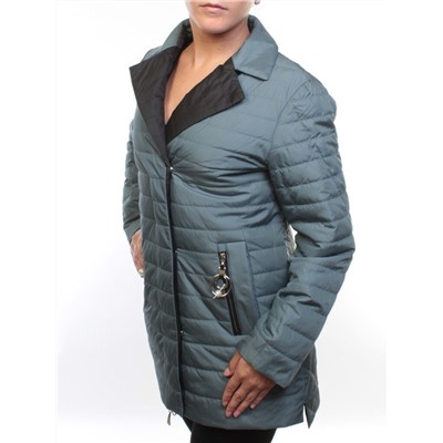 BM10301 GRAY/TURQUOISE Куртка демисезонная женская (50 гр. синтепон)