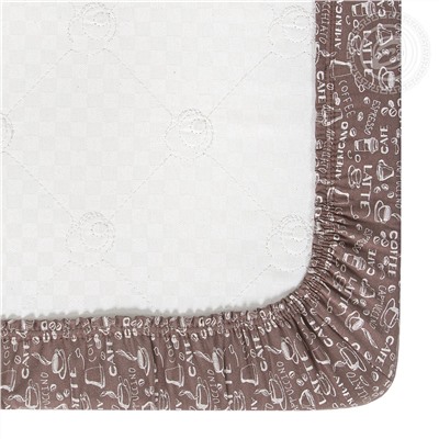 Простыня трикотажная на резинке Эспрессо тёмный Арт Дизайн