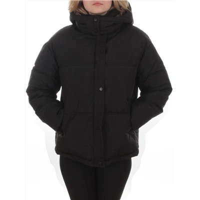 S24-292 BLACK Куртка зимняя женская (150 гр. холлофайбер)