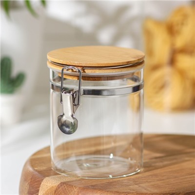 Банка для хранения BellaTenero «Эко», 650 мл, 10×11 см, с бугельным замком, стекло, прозрачная