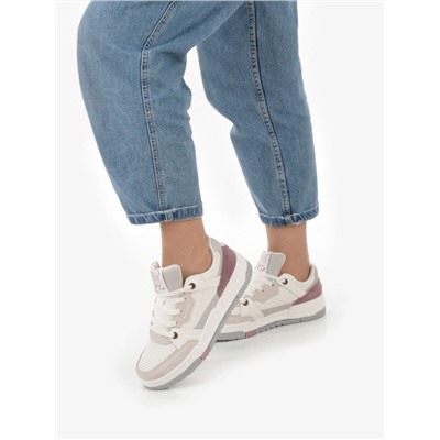 05-P232-3 GRAY/PINK Кроссовки женские (натуральная замша, искусственная кожа)