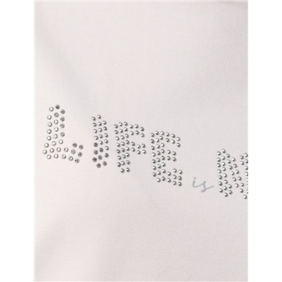 Свитшот из эластичного футера с авторским принтом