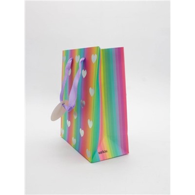 Пакет подарочный «Rainbow Gift», heart (18*23*10)