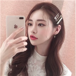 Набор заколок для волос 4 шт. с бусинами и жемчугом