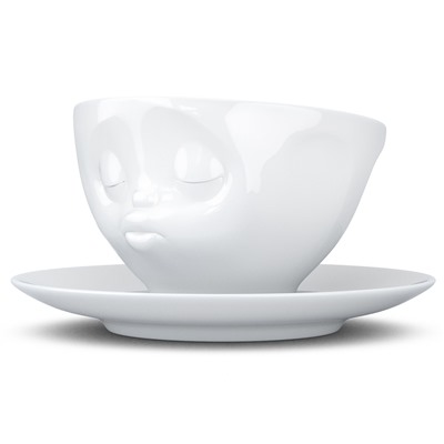 Чайная пара Kissing, 200 мл, белая