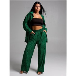 Костюм Рошель леопард зелёный Лт