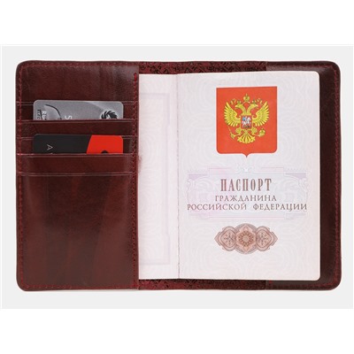 Бордовый кожаный кожаный аксессуар с росписью из натуральной кожи «PR006 Bordo Птички»