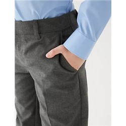 Boys' 2pk Slim Leg School Trousers (2-18 Yrs)
