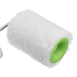 Валик с натуральным мехом, с ручкой, 100 мм, ворс 12 мм, D 48 мм, D ручки 6 мм, Сибртех