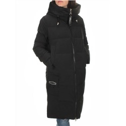 C1046 BLACK Пальто зимнее женское (200 гр. холлофайбер)