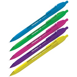 Ручка шариковая автоматическая Berlingo "Triangle 110 RT Color" синяя, 0,7мм, трехгр., игол. стержень