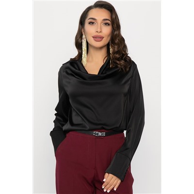 Блуза Шелковая сказка (черная) Б14379-33М