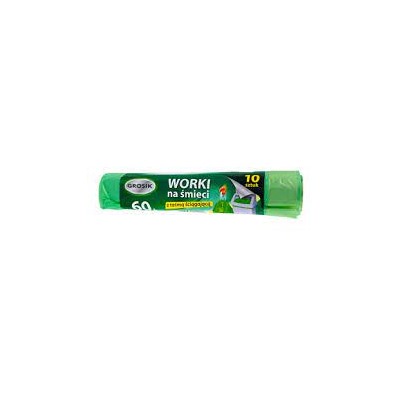 Мешки для мусора Grosik HD с тесьмой, 60 л., 10 шт.