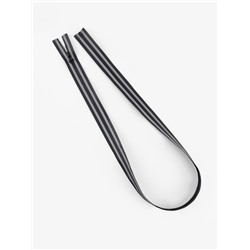 Молния «Спираль», №5, разъёмная, водонепроницаемая, со светоотражающей лентой, замок автомат, 100 см, чёрная, серая