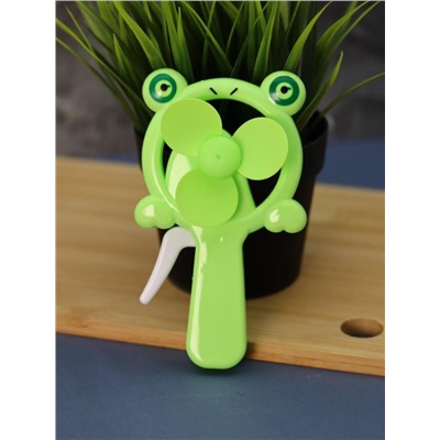Портативный механический ручной вентилятор «Frog smile», mix, шоу-бокс 24 шт.