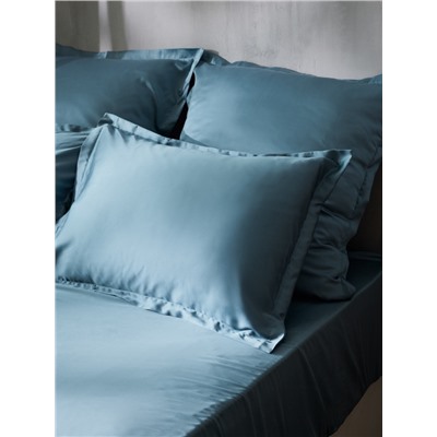 Простыня 1.5 спальная SL Home Tencel, 160×235 см, серо-голубая, тенсель