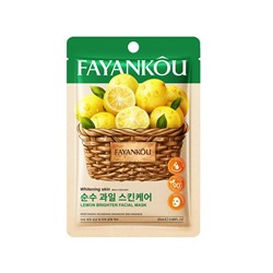 Тканевая маска для лица осветляющая с лимоном FAYANKOU Lemon brighten facial mask, 25 гр