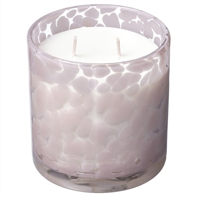 LUGNARE, Duftkerze im Glas, 2 Dochte, Jasmin/hellrosa,, 50 Std.