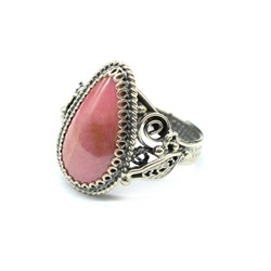 Кольцо родонит " Орлец " 13*21мм., размер 17,5