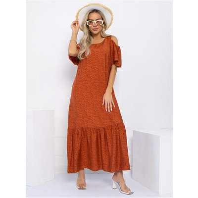 Платье Летний сад (оранжевое) П13311-1М