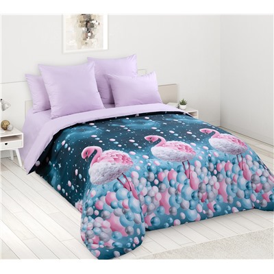 Ткань перкаль Молодежка / Розовый фламинго 1 (основа)