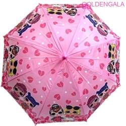 Зонт для девочки (ЛОЛ) полуавтомат Арт 1002/7