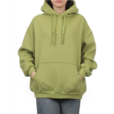 2214 LIGHT GREEN Толстовка женская (85% хлопок, 10% полиэстер, 5% спандекс)