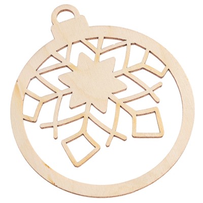 Заготовки для творчества на новый год «Шары со снежинками», 5 шт.