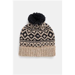 Czapka męska beanie z pomponem  kolor multicolor
