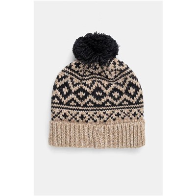 Czapka męska beanie z pomponem  kolor multicolor