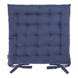 Подушка на стул из хлопка темно-синего цвета из коллекции Essential, 35х35 см