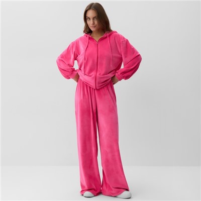 Костюм женский (толстовка и брюки) KAFTAN Plushy р. 40-42, фуксия