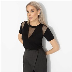 Футболка комбинированная с сеткой, Искра любви